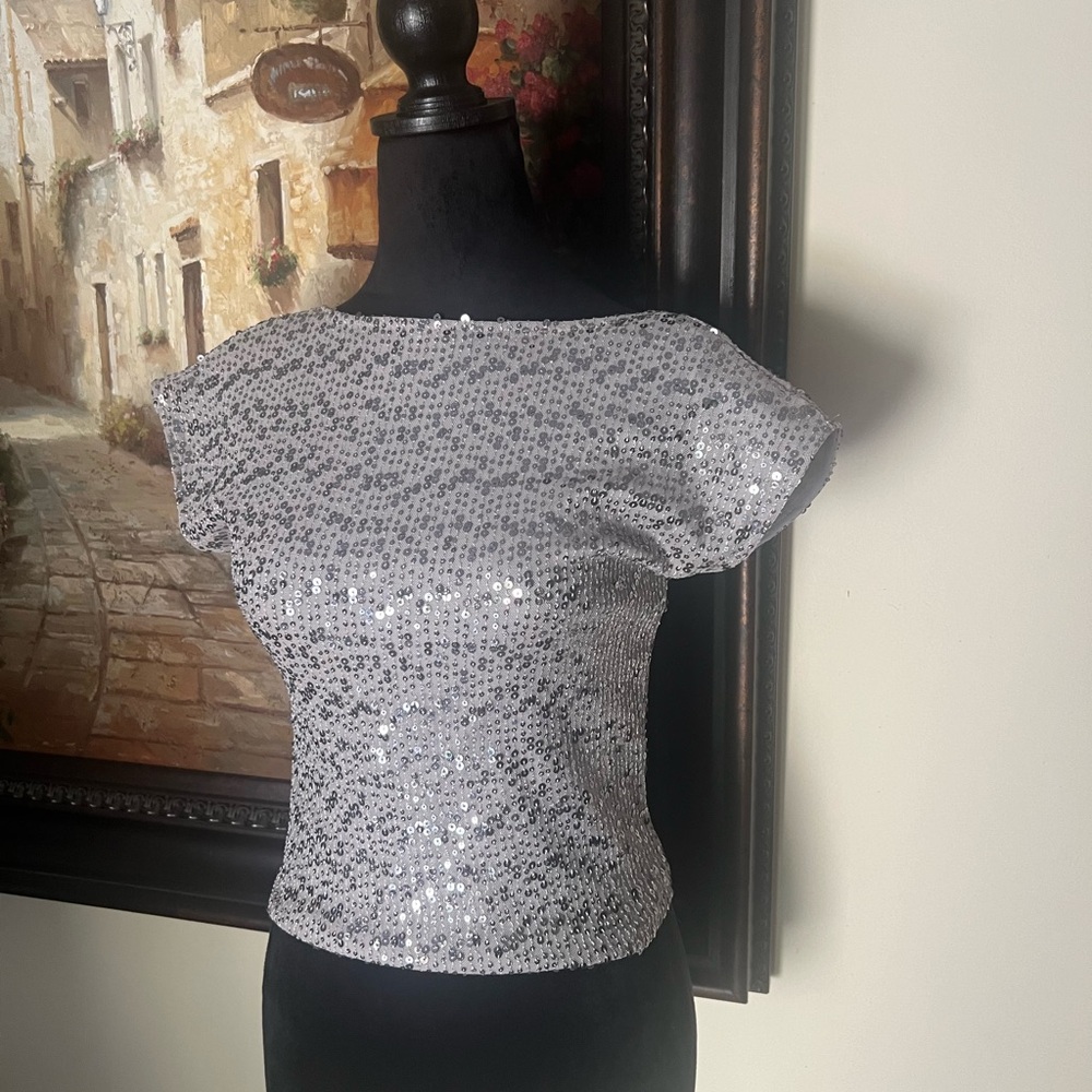 Motel low back sequined top NWT